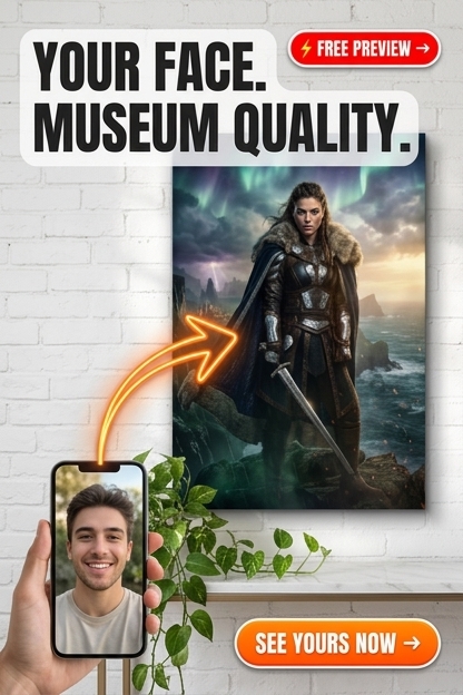 Epic Viking Warrior Portrait - Valhalla Ascendant