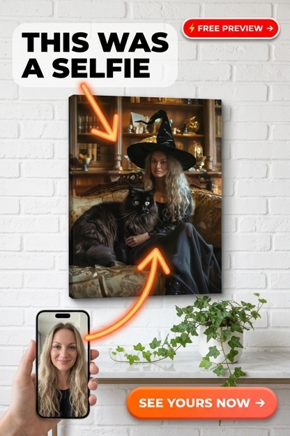 Witch-Themed Custom Portrait - Personalized Canvas | Premium Canvas Portraits