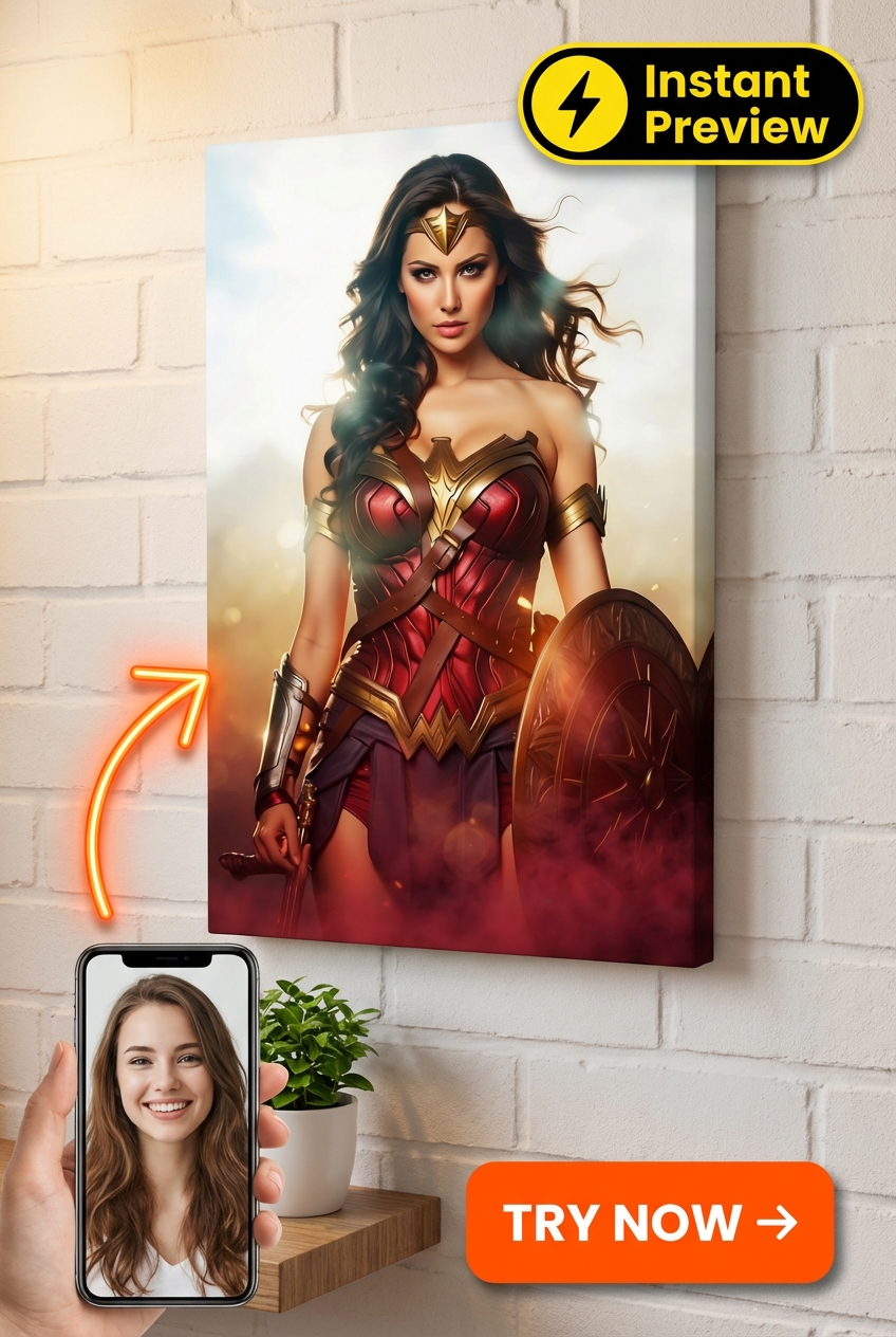 Superhero Custom Portrait from Photo | Personalized Gift for Her