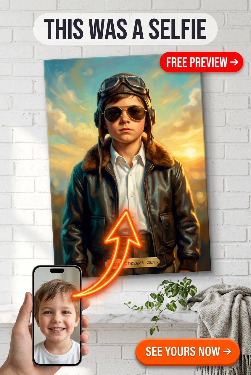 Rêves d'Aviateur: Portrait Personnalisé pour Garçons