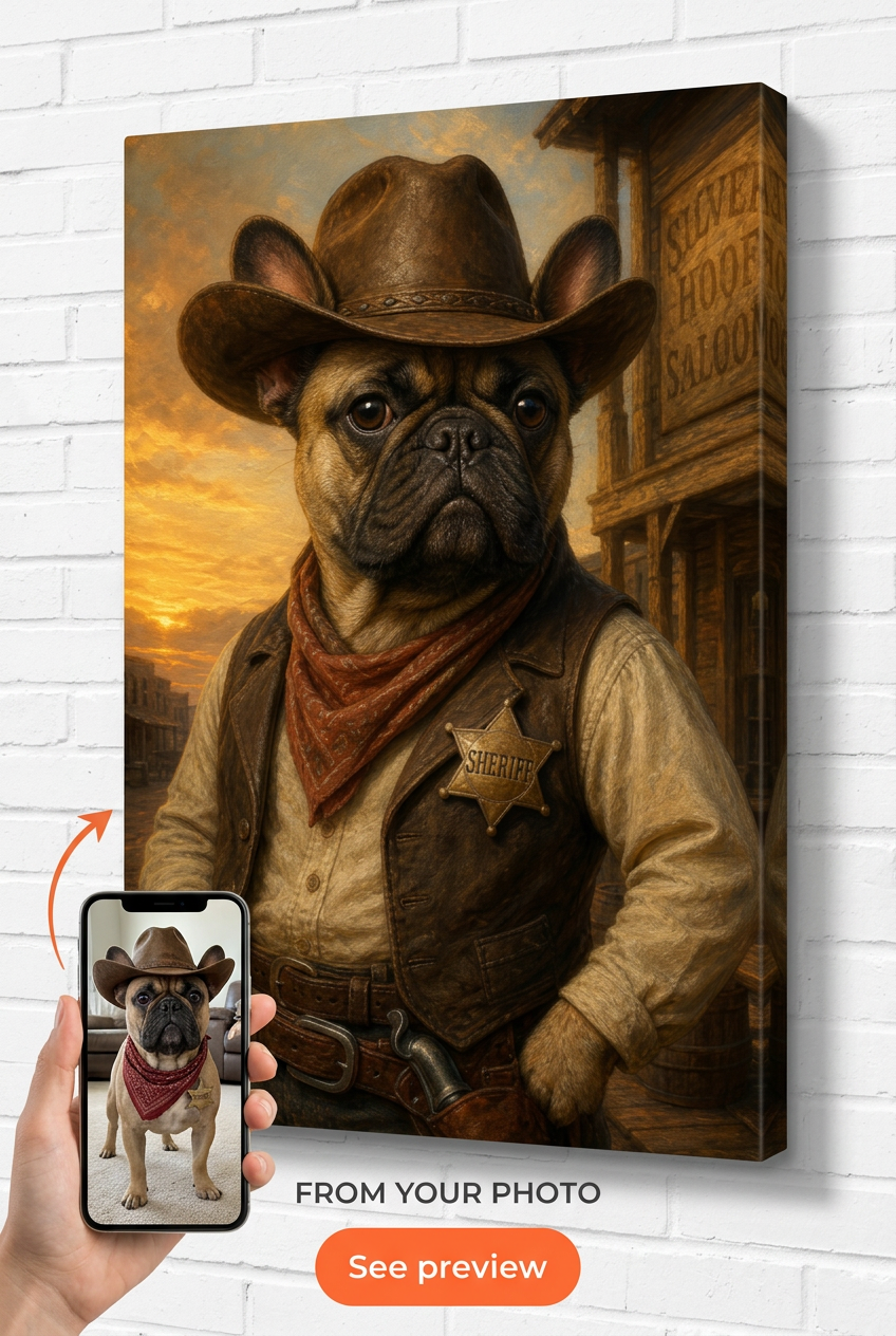 Custom Wanted Poster — $5000 Reward Vintage Canvas from Photo