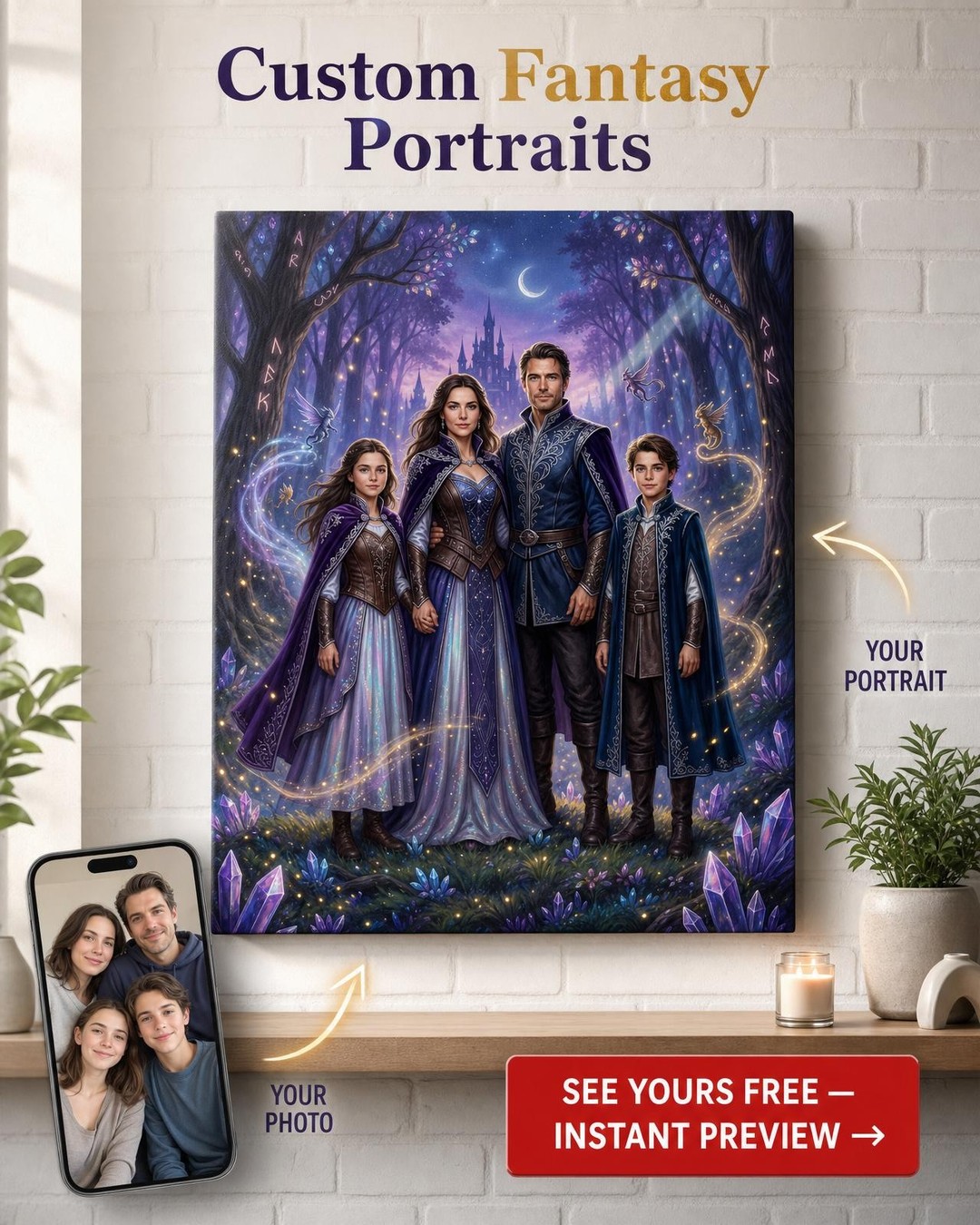 Custom Family Fantasy Portrait
