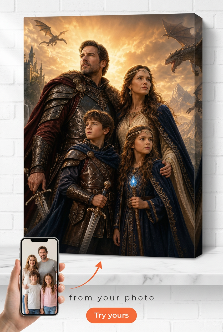 Custom Fantasy Movie Poster Portrait from Photo | Personalized Undefined Gift