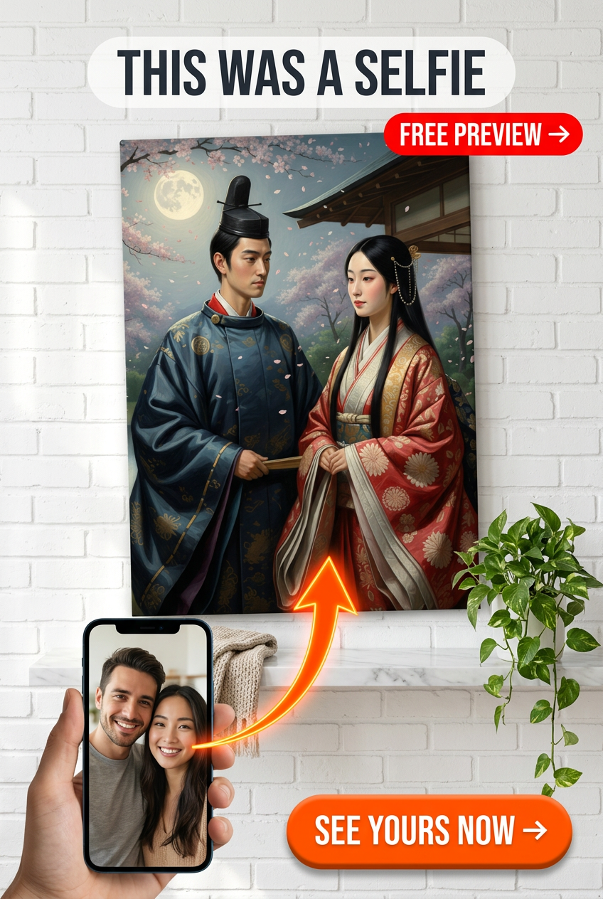 Élégance Impériale: Portrait de Couple Royal Japonais
