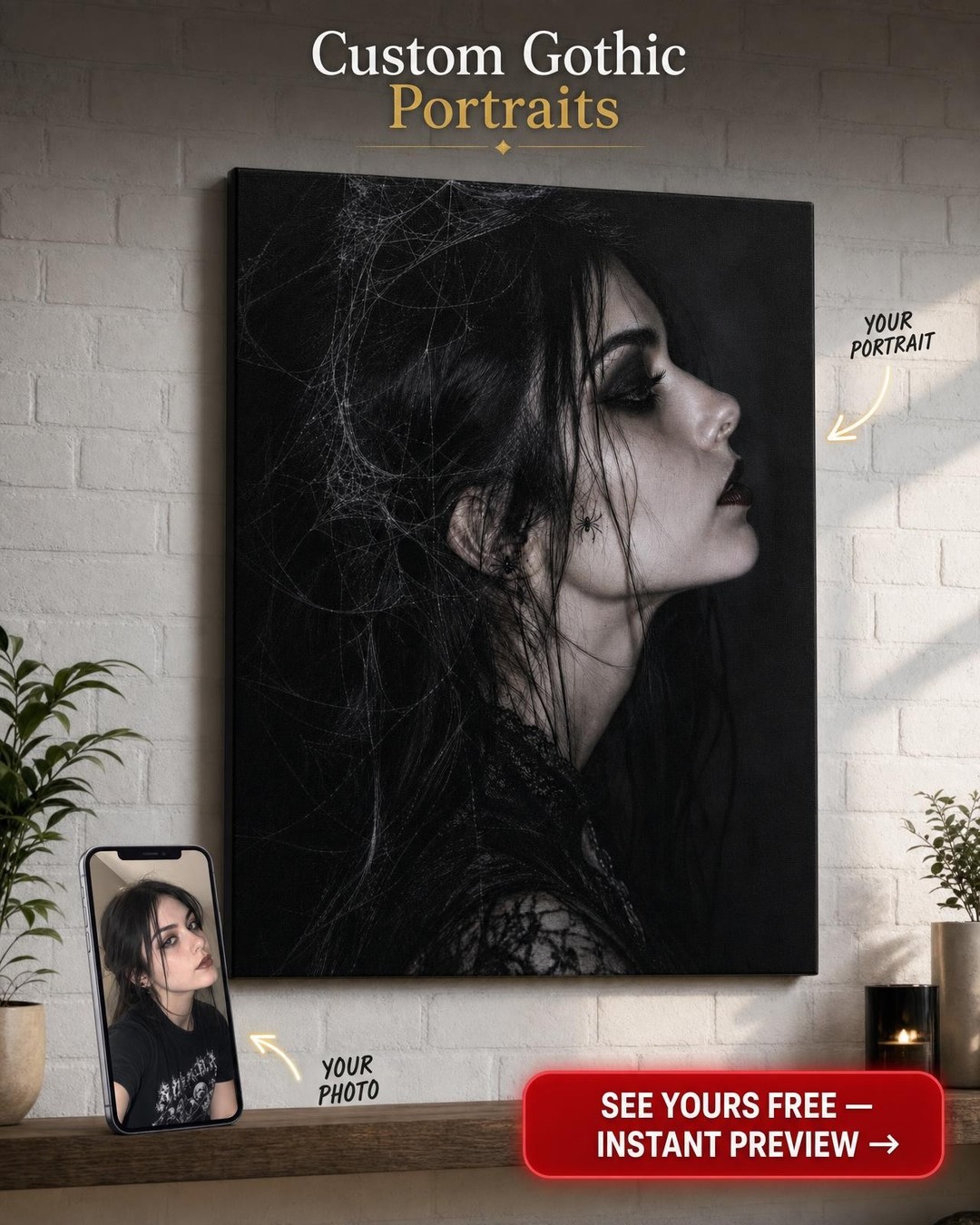 Custom Portrait from Photo | Personalized Canvas Gift