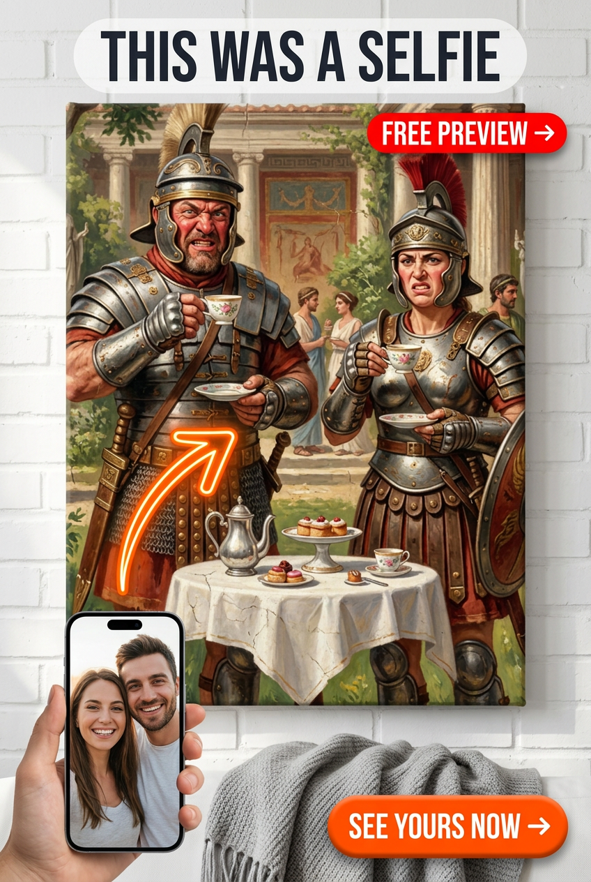 Gladiator Tea Party Gepersonaliseerd Portret