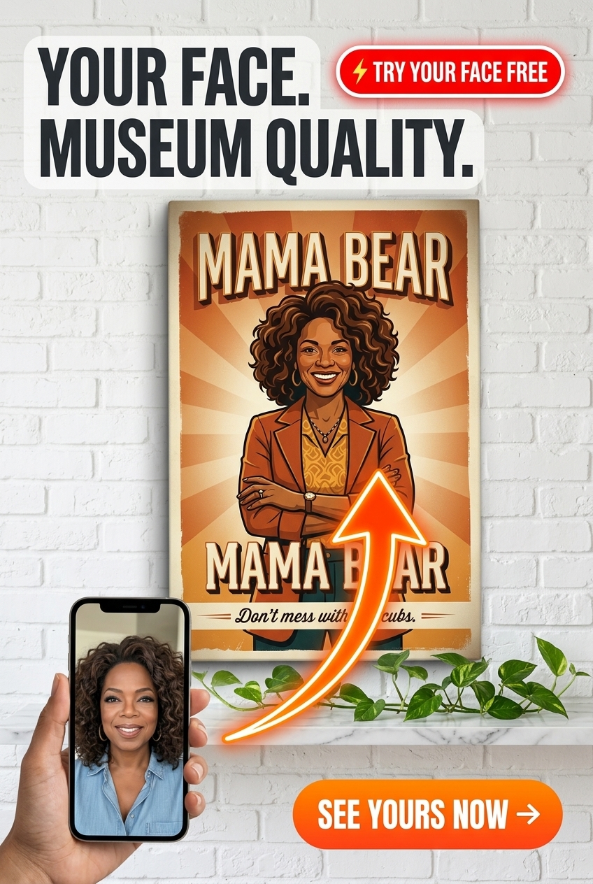 Mama Bear Portrait | Personalized Mother's Day Quote Poster