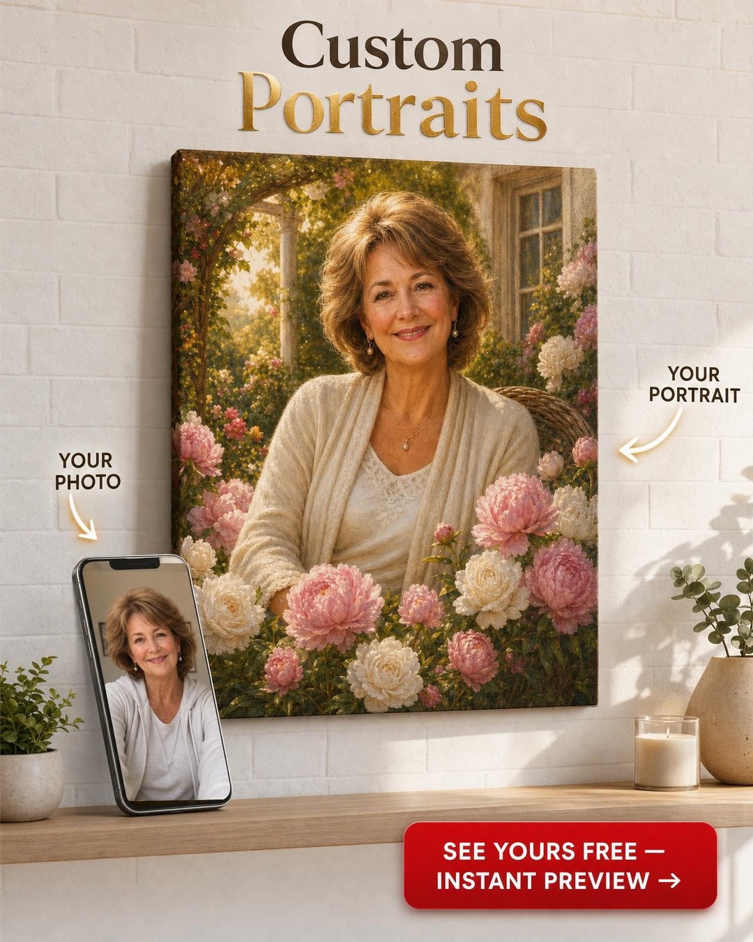Best Mother-in-Law Ever Portrait — AI-regenerated portrait personalized with nam