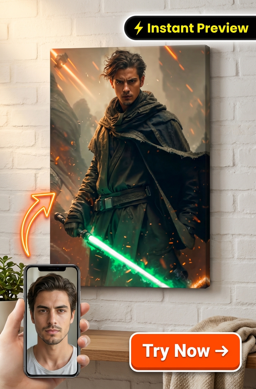 Futuristic Custom Portrait from Photo | Personalized Gift for Him