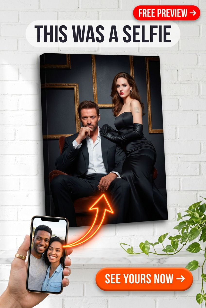 Custom Royal Couple Portrait — Romantic Canvas from Photo