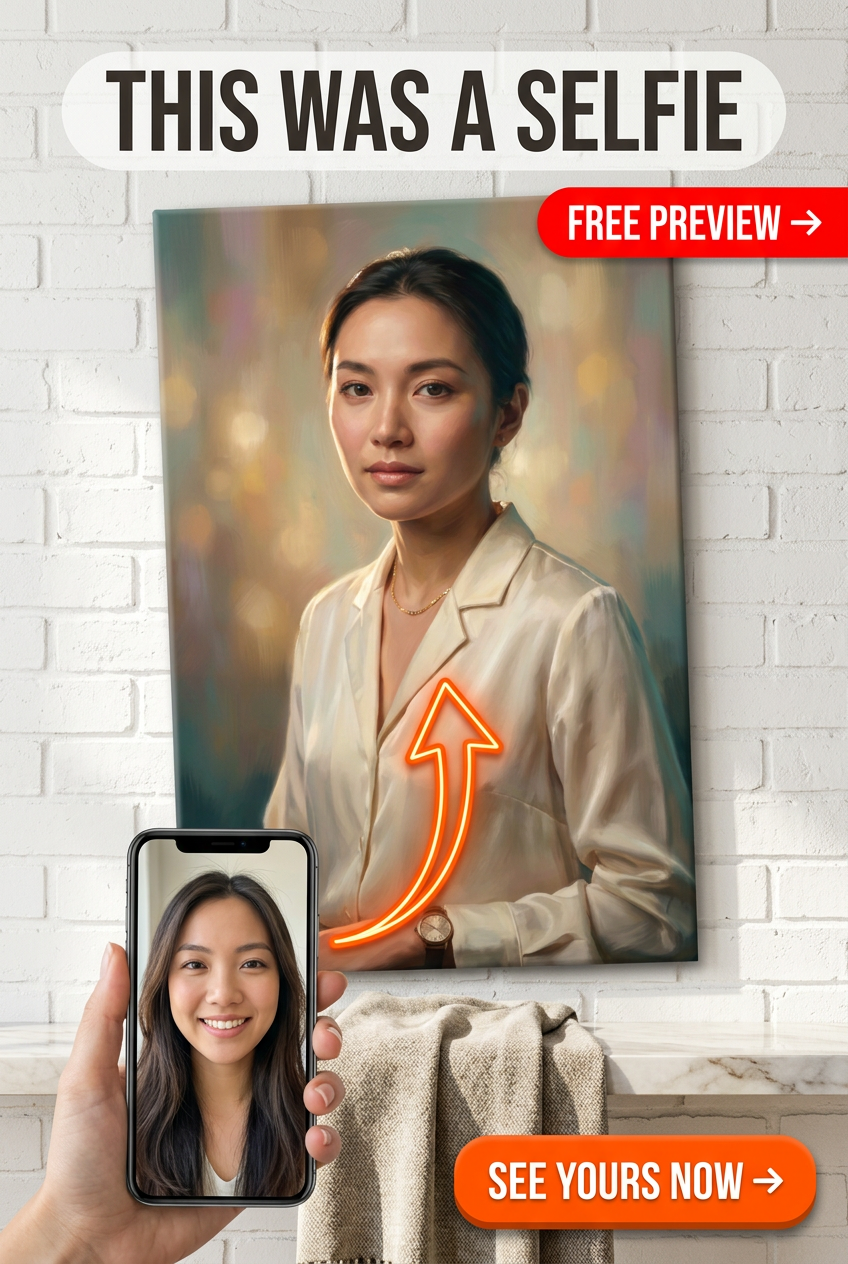 Custom Impressionist Woman Portrait — Serene Canvas from Photo