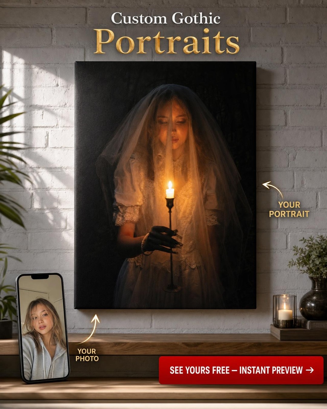 Custom Portrait from Photo | Personalized Canvas Gift
