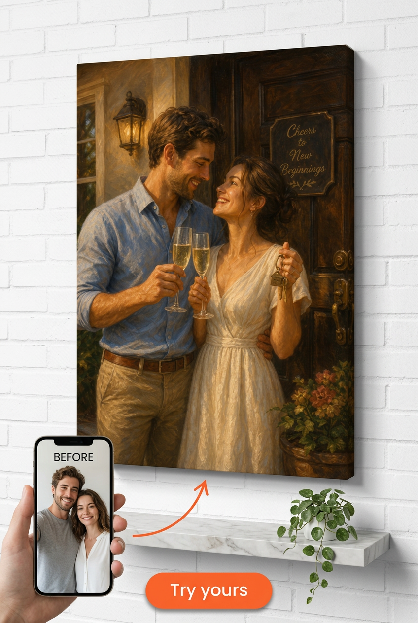 Gifts for New Homeowners — Romantic Celebration Canvas from Photo
