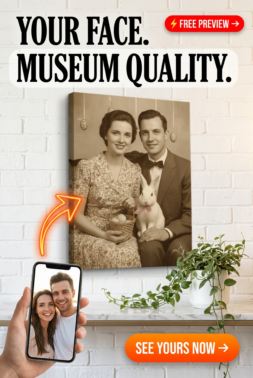 Un portrait de costume vintage charmant mettant en scène un couple heureux et leur