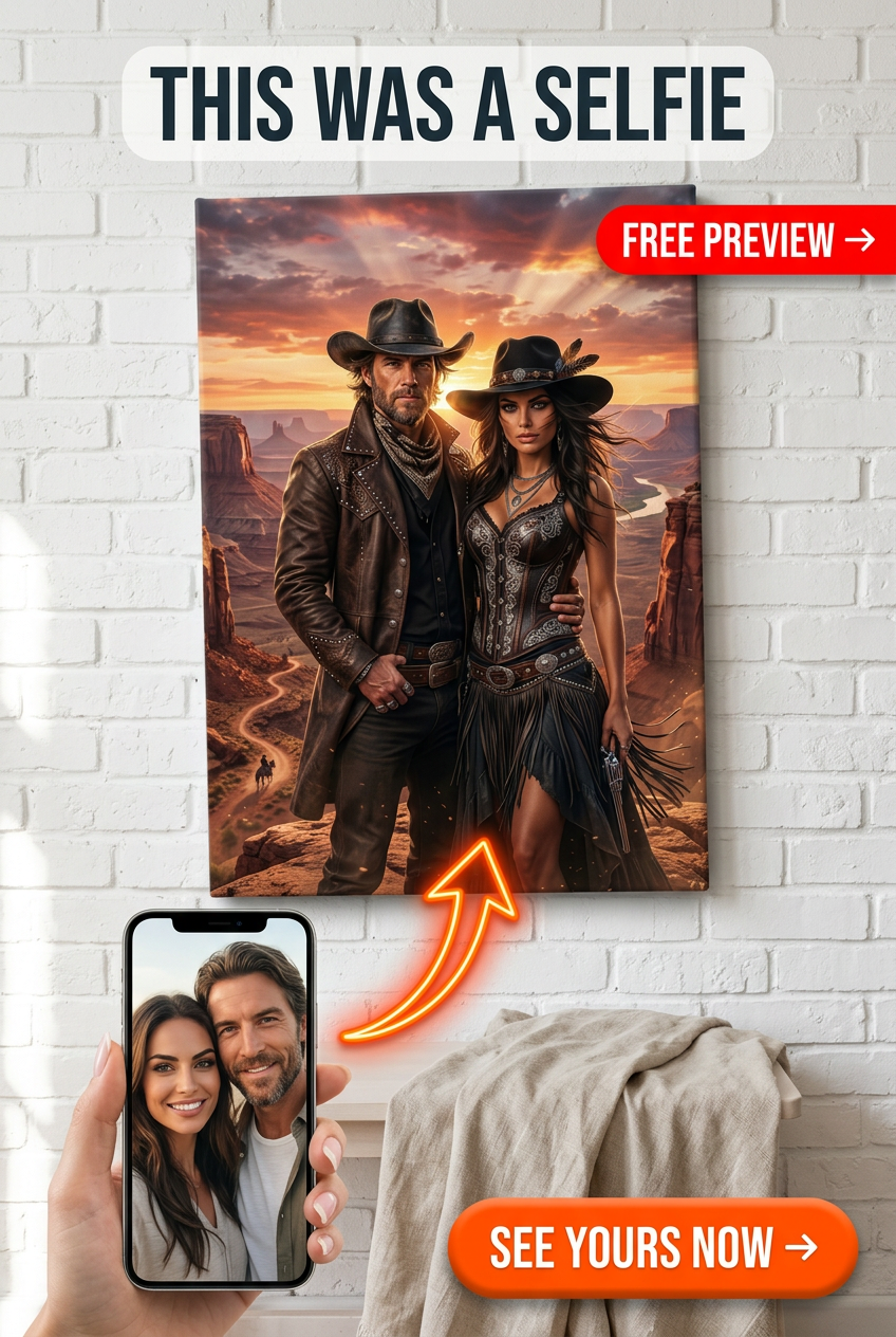 Epic Wild West Couple Portrait: Frontier Legends