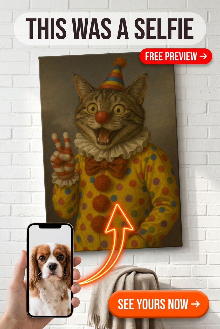 Circus-Themed Pet Portrait - Custom Photo Gift | Premium Canvas Portraits