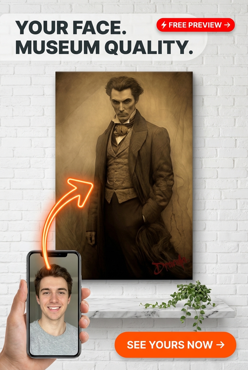 Victorian Custom Portrait from Photo | Personalized Gift for Him