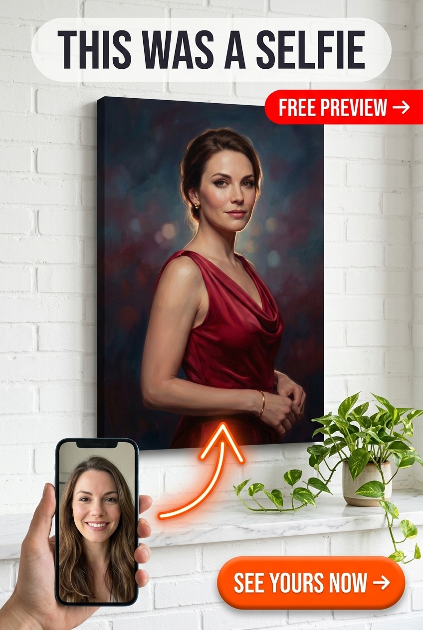 Custom Renaissance Woman Portrait — Regal Canvas Art from Photo