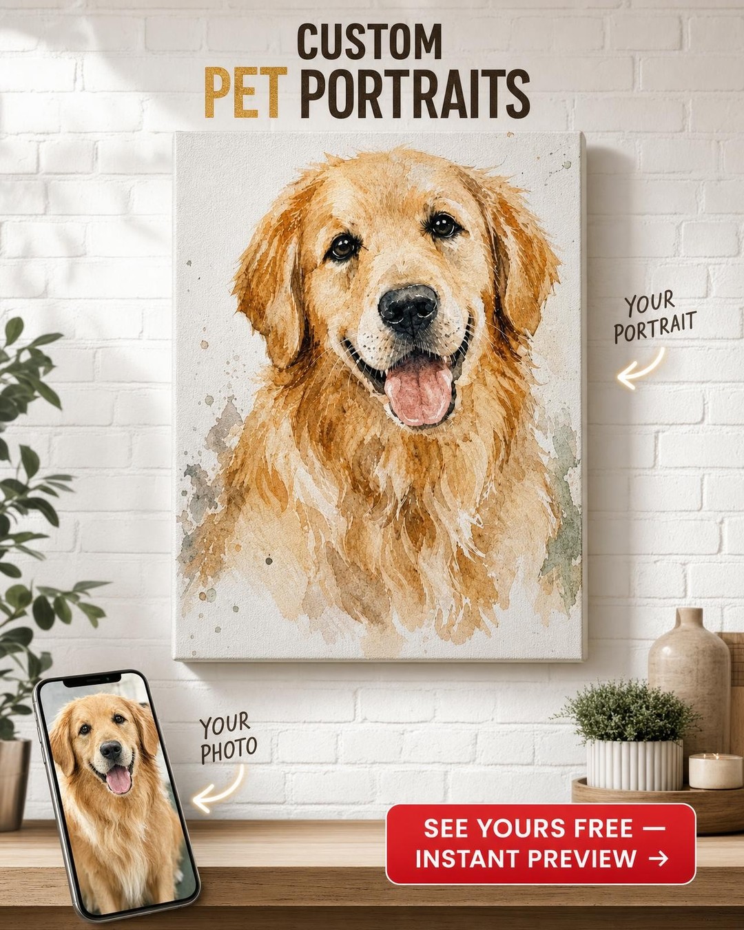 Custom Portrait from Photo | Personalized Canvas Gift