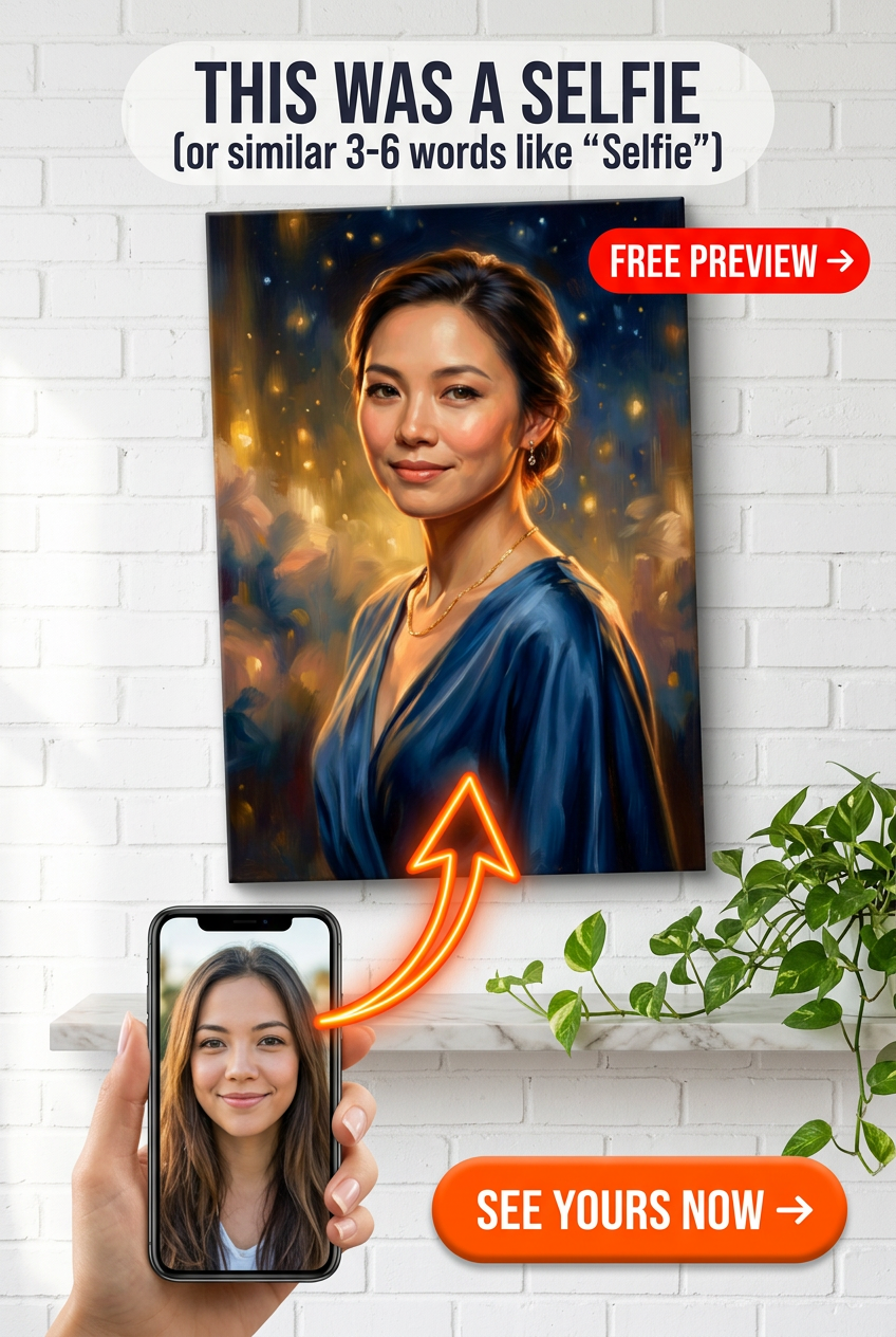 Custom Impressionist Woman Portrait — Serene Canvas from Photo