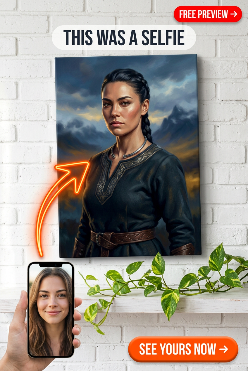 Viking Valor Custom Portrait - Heroic Person
