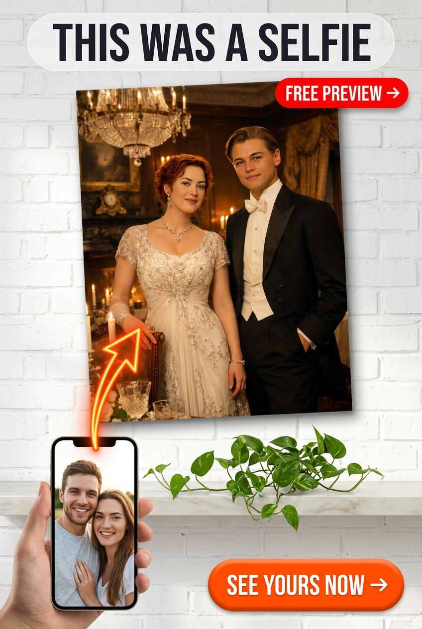 Custom Victorian Couple Portrait — Romantic Canvas from Photo