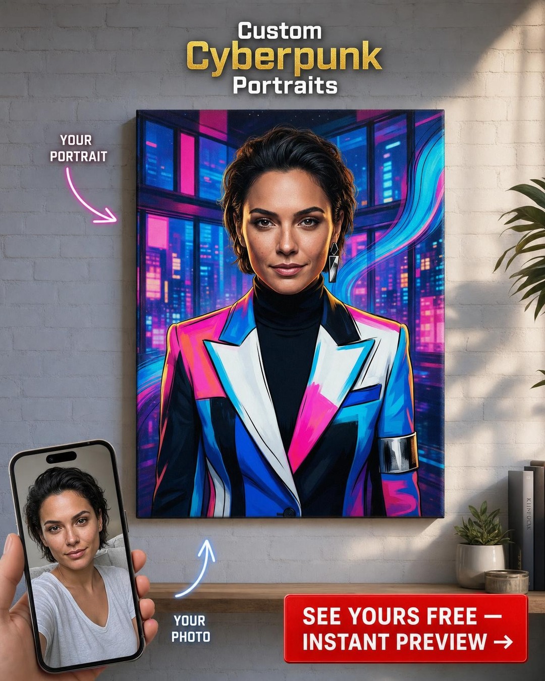 Portret Modern Minimalist Pop Art - Persoană Icon Pop Minimalist