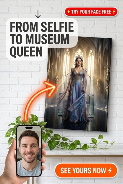 Retrato de Reinado Majestoso - Tela Real para Ele