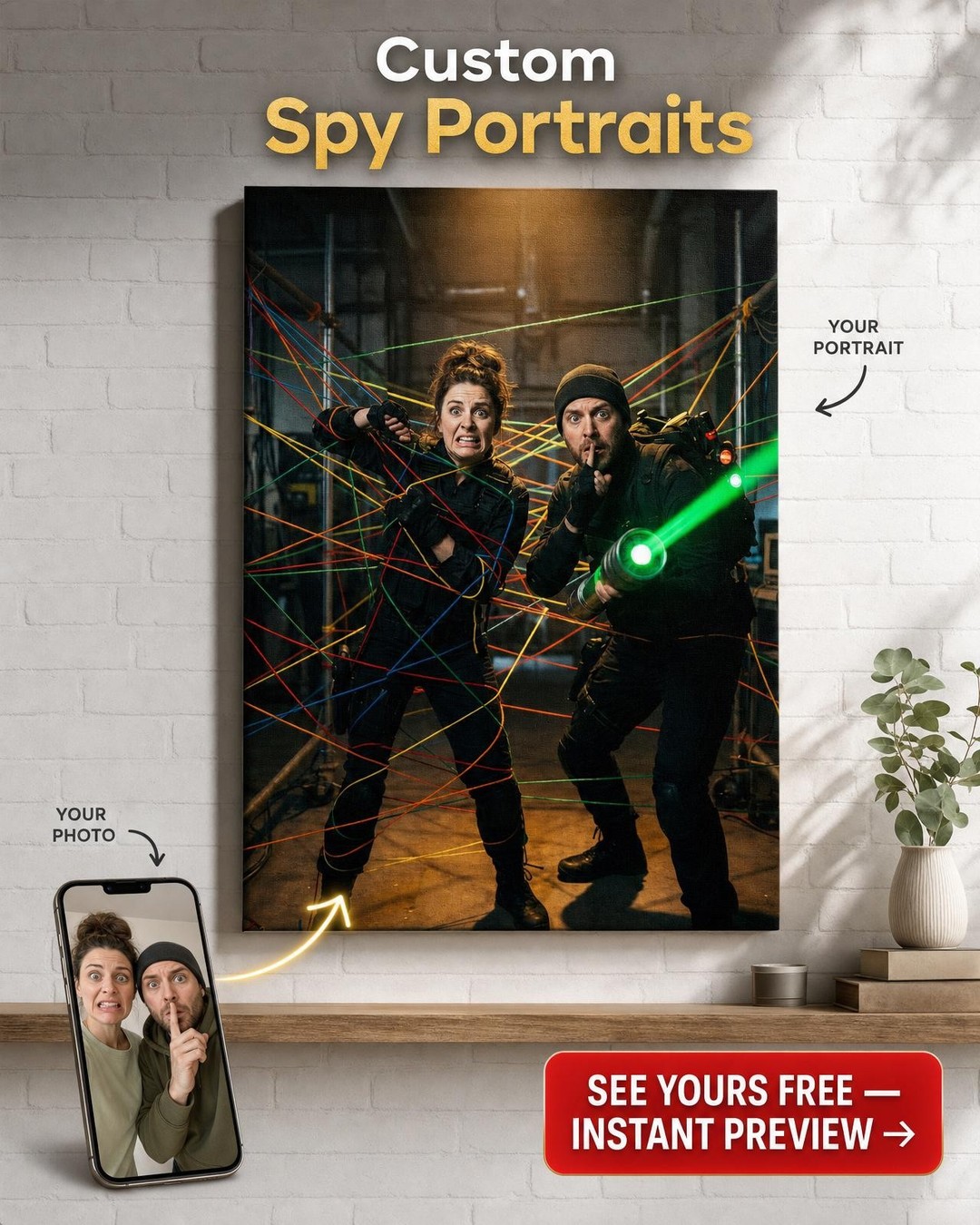 Spy Mission Mayhem Vlastný Portrét
