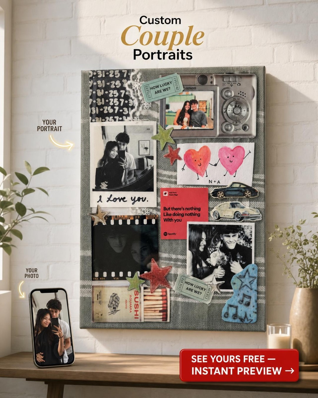 Custom Portrait from Photo | Personalized Canvas Gift