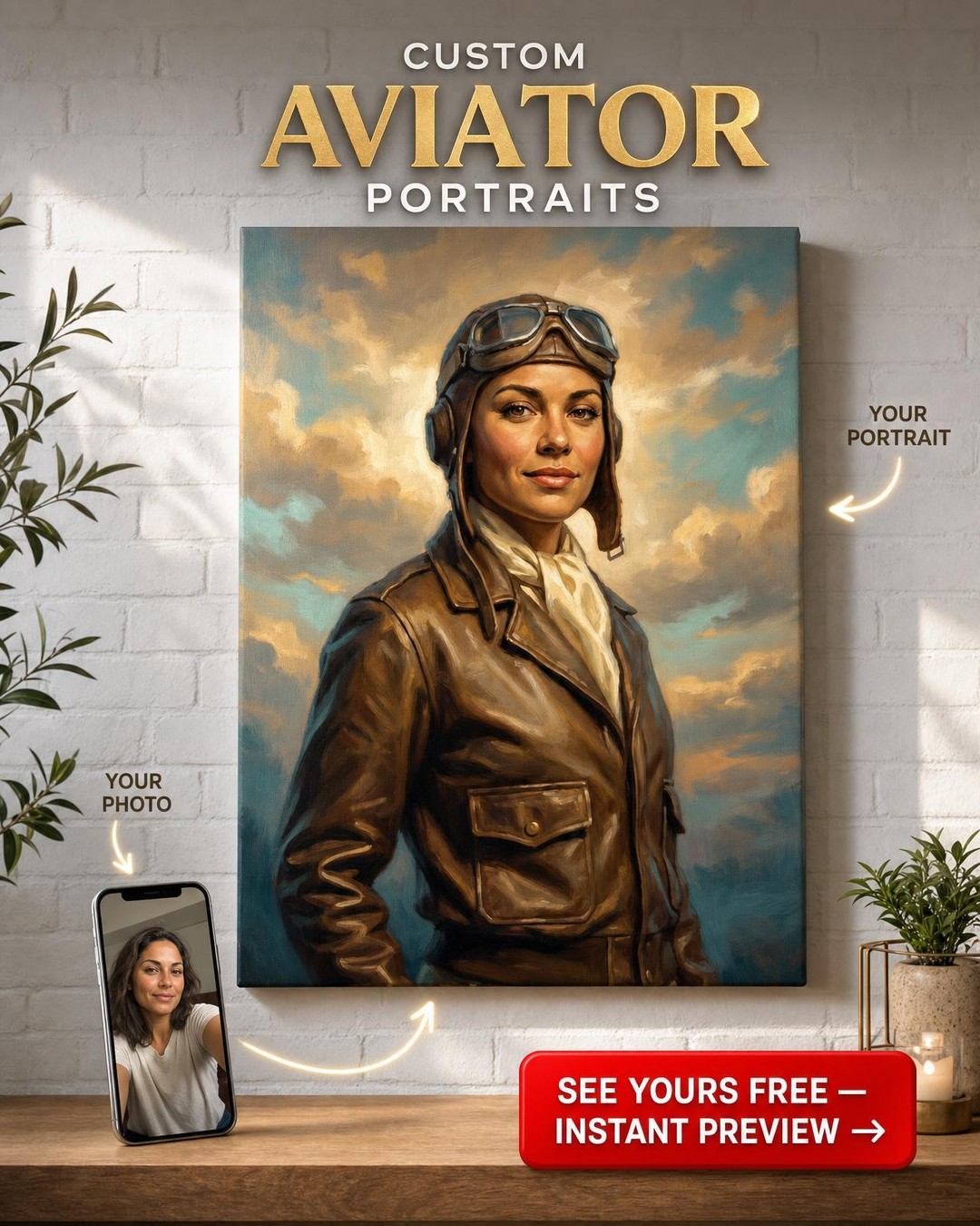 Heroic Aviator Canvas for Dreamers