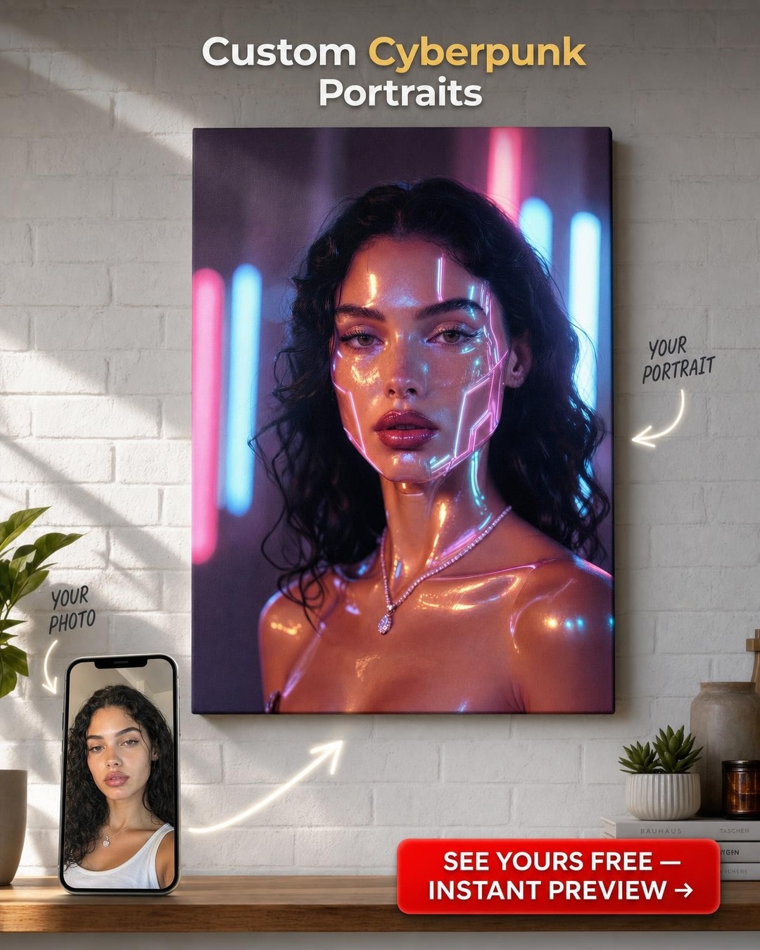 Premium Custom Portrait from Photo | Personalized Canvas Gift