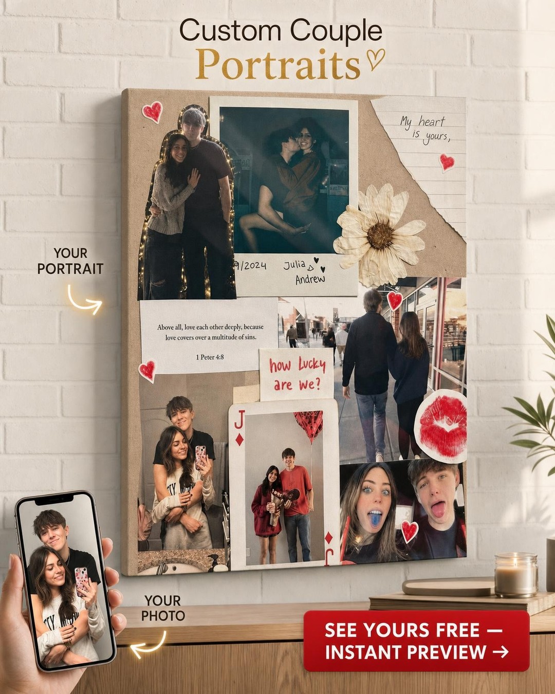 Custom Portrait from Photo | Personalized Canvas Gift