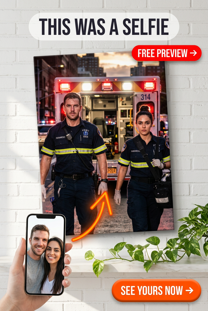 Portrait de Couple de Secouristes EMT