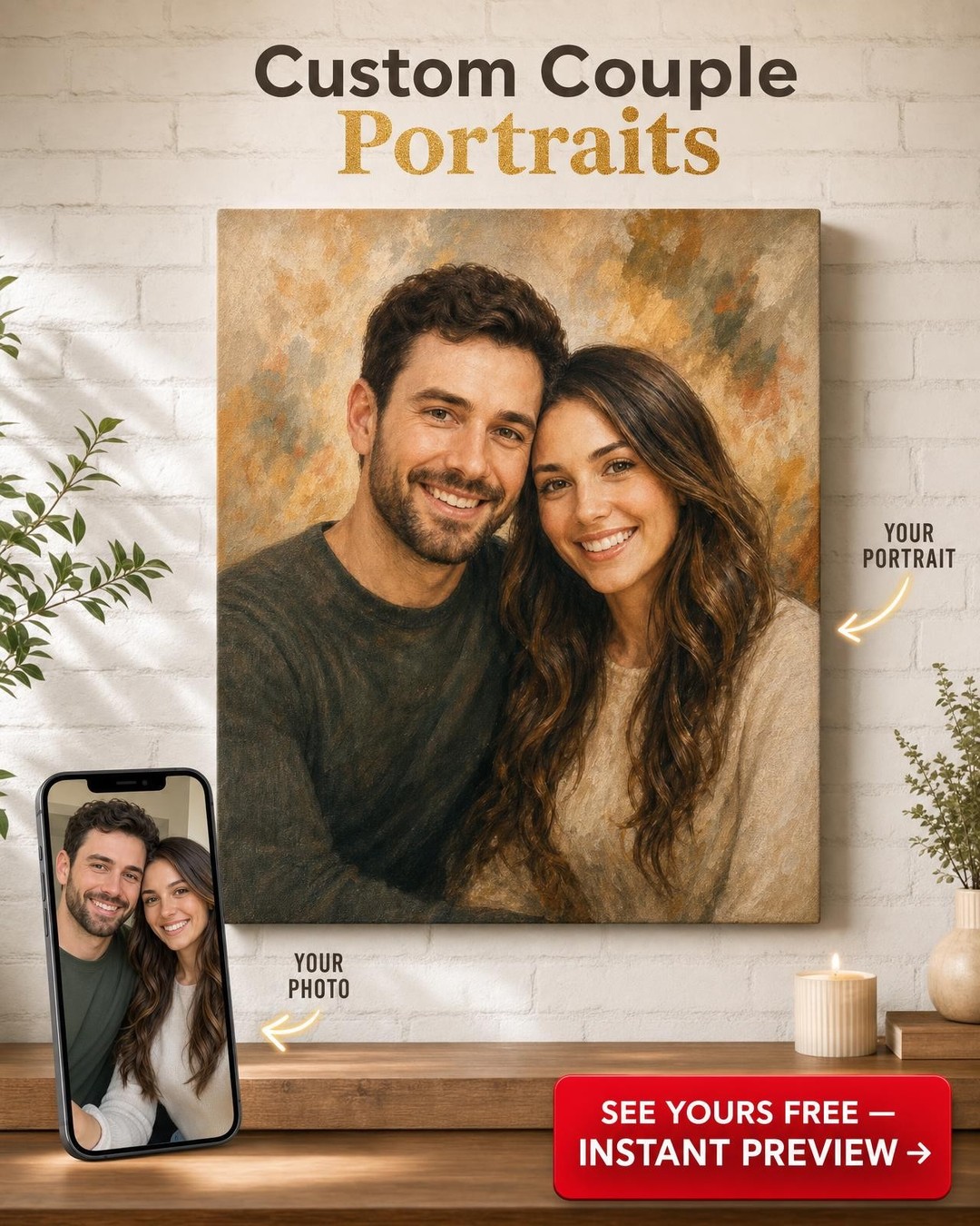 Create Together Custom Couple Portrait
