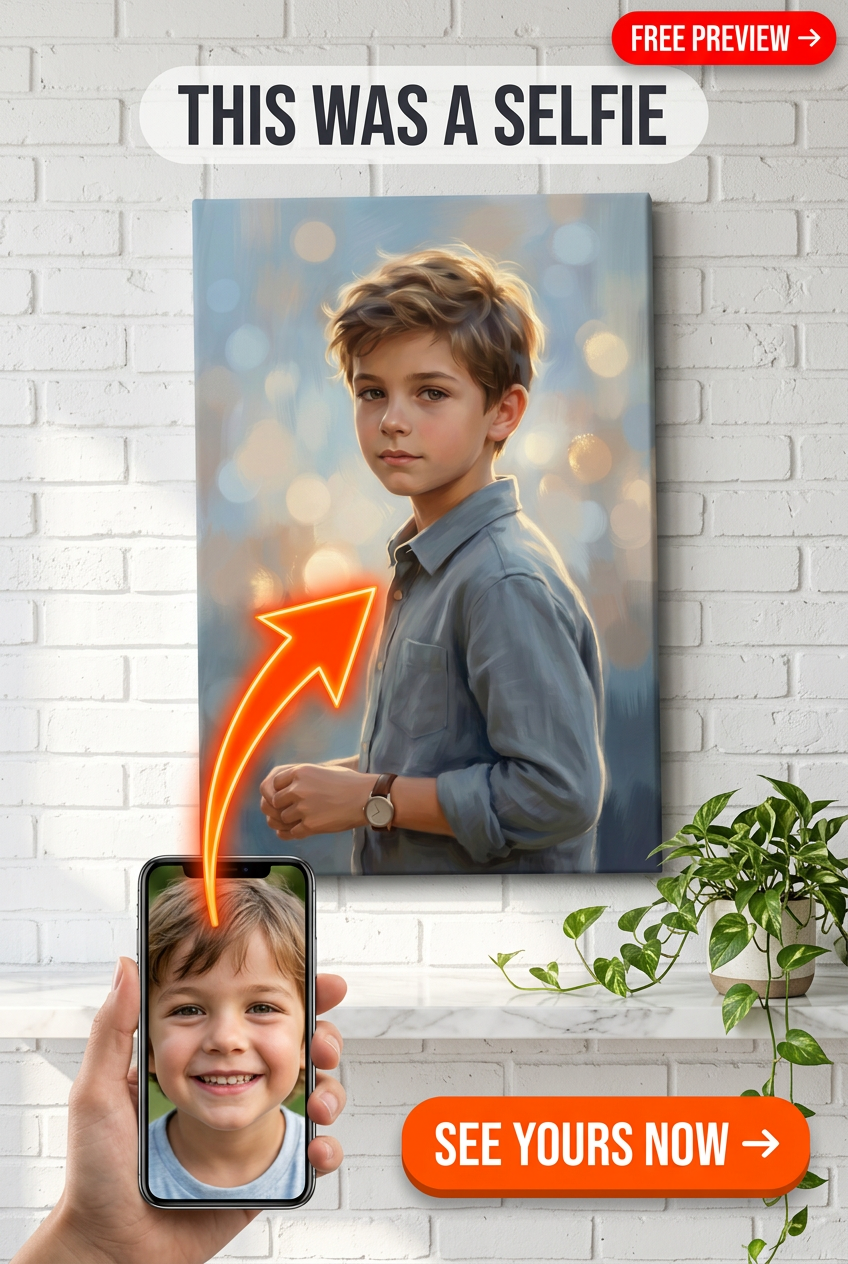 Custom Renaissance Boy Portrait — Serene Canvas Art from Photo