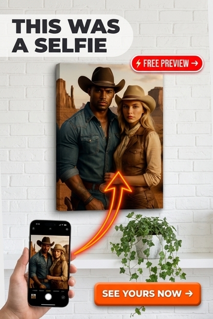 Western Custom Portrait - Personalized Gift | Premium Canvas Portraits