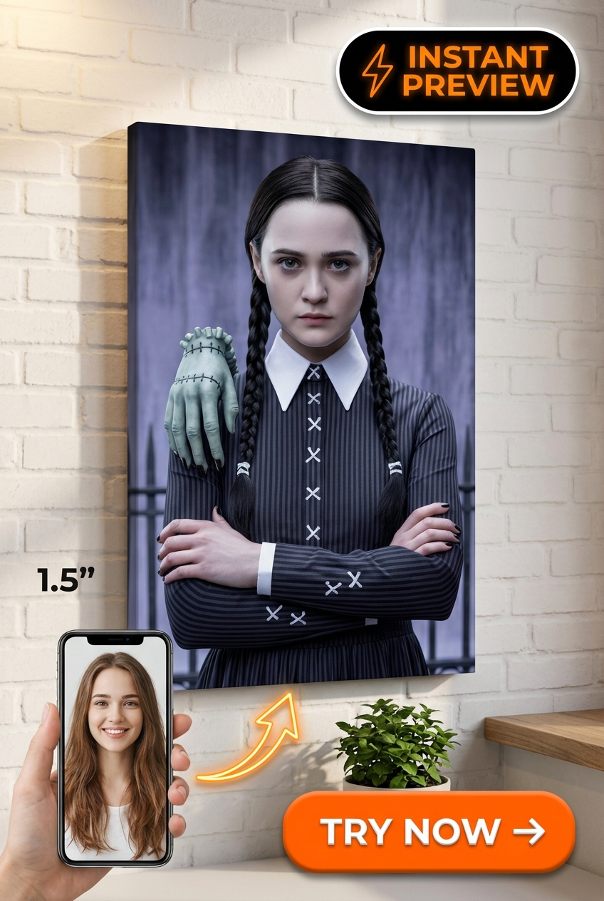 Vintage Gothic Custom Portrait from Photo | Personalized Gift for Her