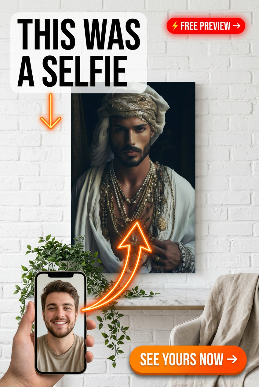 Royal Custom Portrait from Photo | Personalized Gift for Him