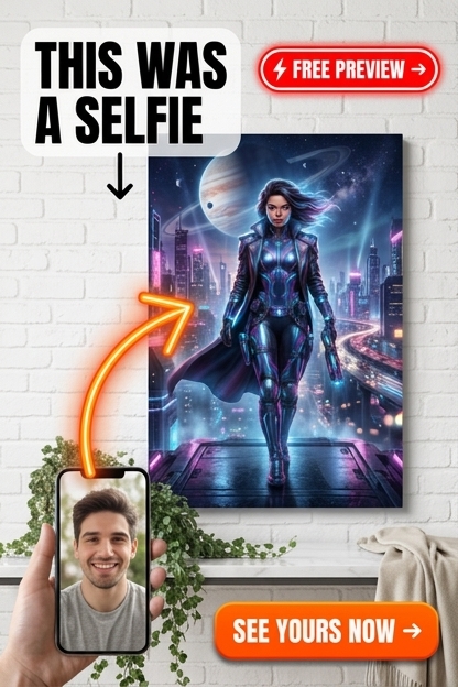 Galactic Legend Sci-Fi Portrait Canvas | For Him