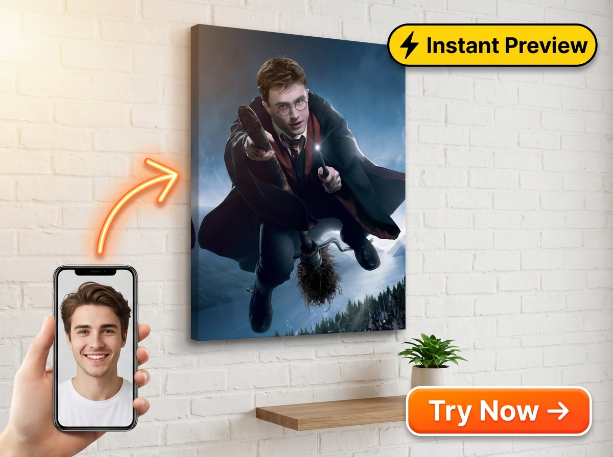 Magical Custom Portrait from Photo | Personalized Canvas Gift for Him - Unique Gift Ideas 2026: Truly One-of-a-Kind Gifts - PortraitGift