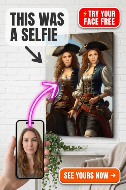 Piraat Aangepast Portret van Foto | Persoonlijk Cadeau voor Vrienden
