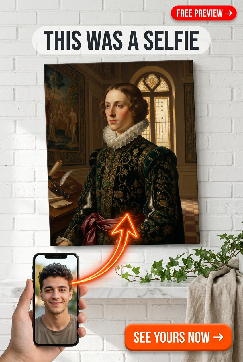 Portrait Renaissance Personnalisé - Élégance et Intemporalité