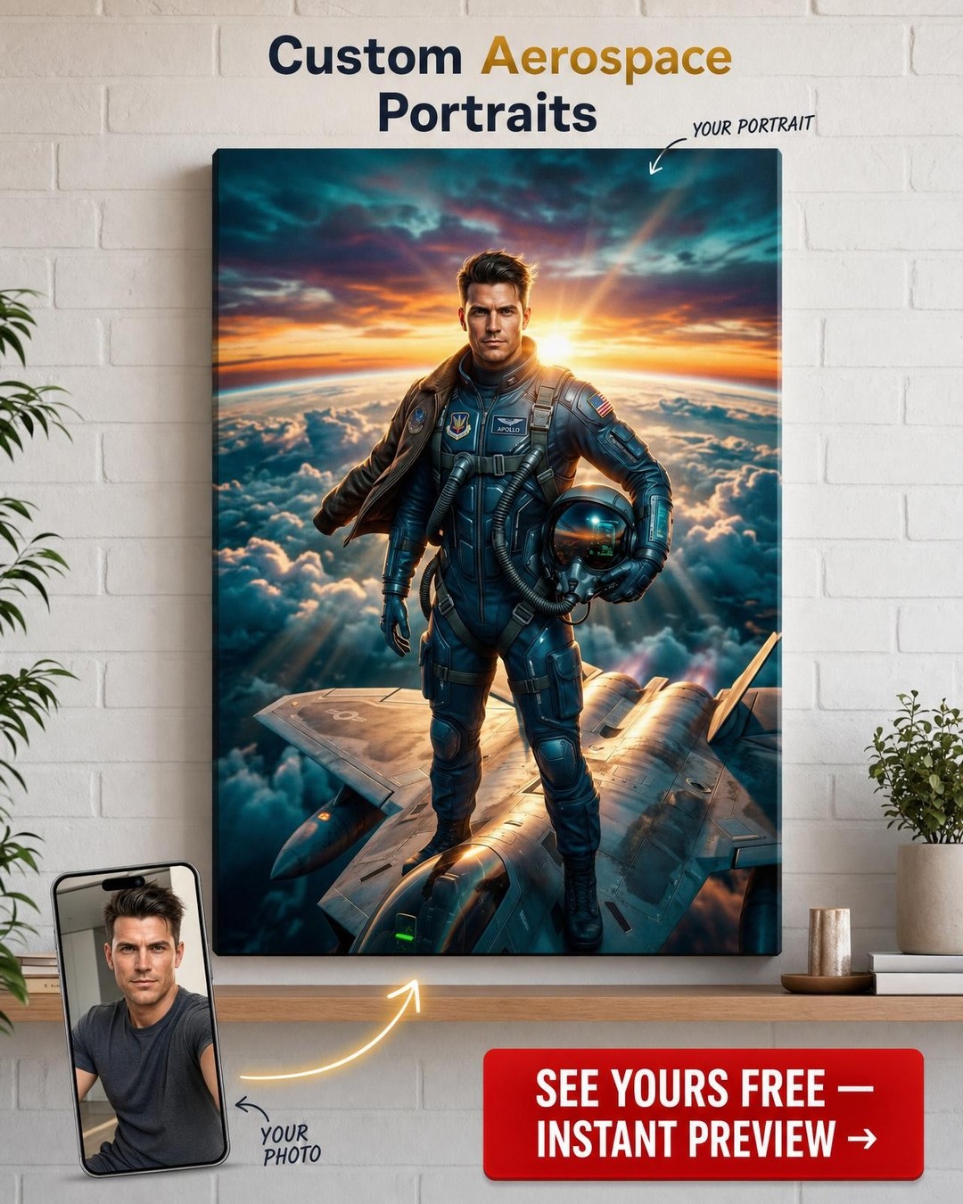 Heroic Custom Astronaut Portraits for Explorers