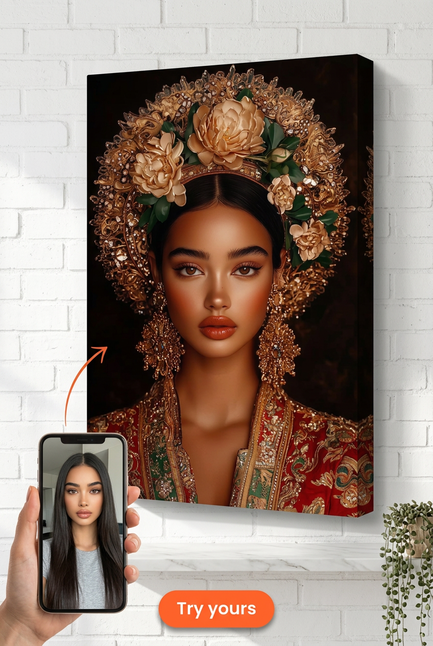 Royal Custom Portrait from Photo | Personalized Gift for Her