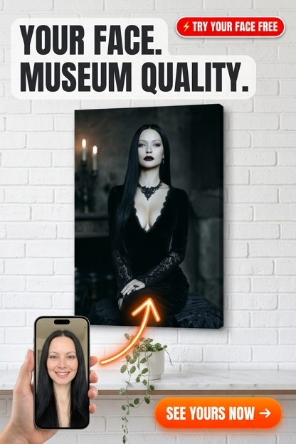 Gothic Custom Portrait from Photo | Personalized Gift for Her