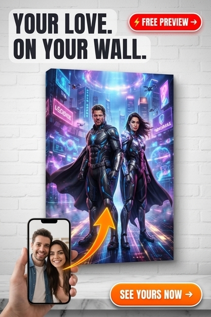 Portrait de Couple Gamer Épique - Guerriers Numériques