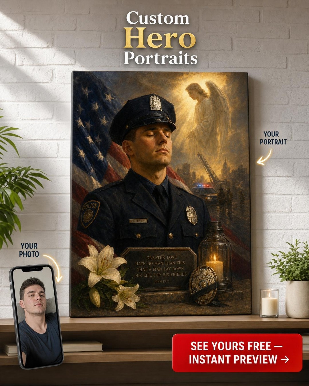 Create a FirstResponder Tribute Portrait
