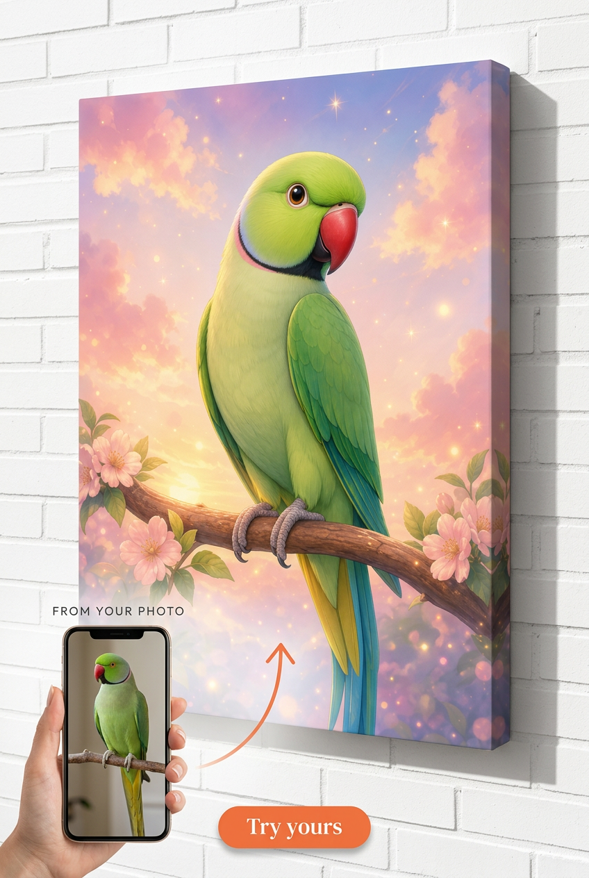 Custom Disney Cat Portrait — Whimsical Pet Canvas from Photo