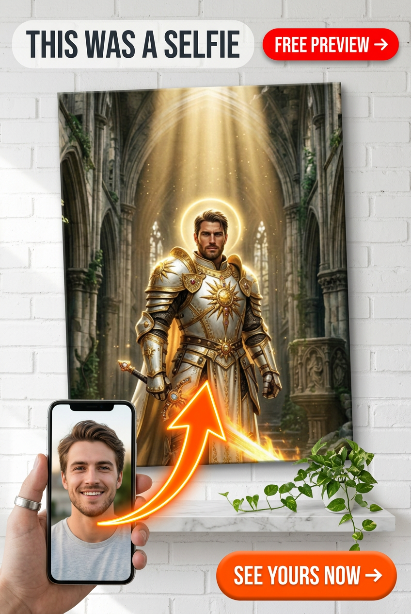 Portret Świętego Wojownika Paladyna dla Niego